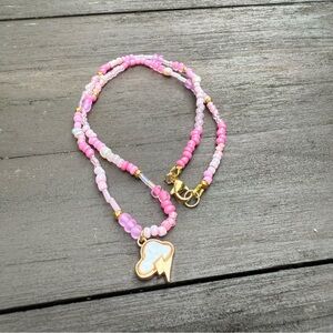 Pink Storm beaded Necklace NWT